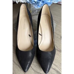 Marc Fisher Women's Textured Black Stiletto Heels Classic Style Size 7.5